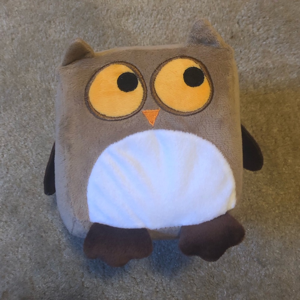 Cubeziez Hoozy the Owl Square Pillow Plush Stuffed Animal 6"